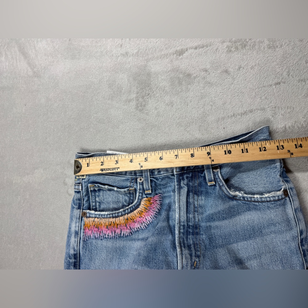Free People X Citizens of Humanity Estella High Rise Ankle Flare Blue Jeans 25 - Picture 7 of 17